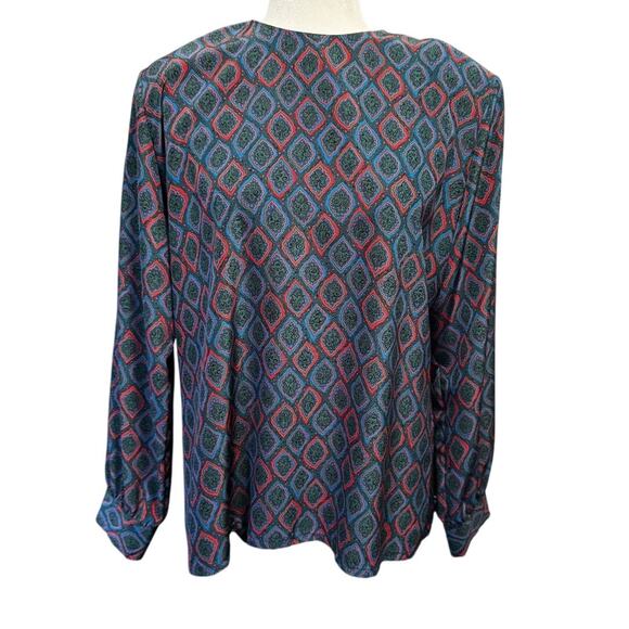 Pendleton Sophisticates Tops - Pendleton Sophisticates Vintage Lady Blouse Size 14 Geometric Print